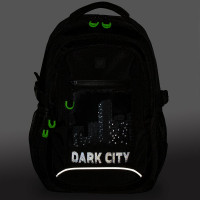 Универсальный рюкзак BRAUBERG CONTENT, 2 отделения, светоотр. принт, Dark city, 47x33x18см, 270763