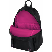 Универсальный рюкзак BRAUBERG FASHION CITY Romantic, черный, 44x31x16 см, 270808
