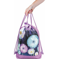Мешок для обуви с ручками ЮНЛАНДИЯ Flowers боковой карман на молнии, 46x36 см 271065