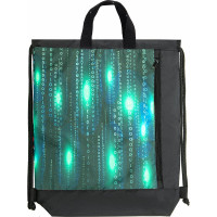 Мешок для обуви с ручками ЮНЛАНДИЯ Matrix боковой карман на молнии, 46x36 см 271068