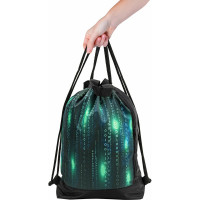 Мешок для обуви с ручками ЮНЛАНДИЯ Matrix боковой карман на молнии, 46x36 см 271068