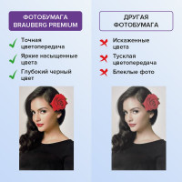 Фотобумага BRAUBERG PREMIUM суперглянцевая, 10x15 см 200 г/м2, односторонняя, 50 листов 363998