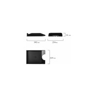 Горизонтальный лоток для бумаг BRAUBERG комплект 2 шт, Modern, 346x254x61 мм, черный 238024