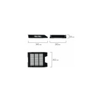 Горизонтальный лоток для бумаг BRAUBERG Office-Expert, А4, 343x262x58 мм, сетчатый, черный 238015