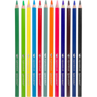 Цветные карандаши BRAUBERG PREMIUM AQUARELLE акварельные, 12 цветов, грифель мягкий 4 мм 181671