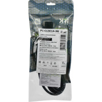 Кабель электропитания IEK ITK PDU 3х1,5 3М с разъёмами С13-C14 PC-C13C14-3M