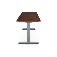 Стол StolStoya МОТОР UP с регулируемой высотой подстолье серое и столешница МДФ шпон американский орех SE211ISAO14070