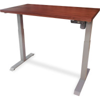 Стол StolStoya МОТОР UP с регулируемой высотой подстолье серое и столешница МДФ шпон американский орех SE211ISAO14070