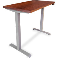 Стол StolStoya МОТОР UP с регулируемой высотой подстолье серое и столешница МДФ шпон американский орех SE211ISAO14070