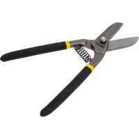 Ножницы по металлу TOLSEN прямые, с чёрной рукояткой 250 мм 30030