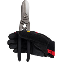 Ножницы по металлу TOLSEN прямые, с чёрной рукояткой 250 мм 30030