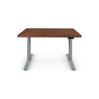 Стол с регулируемой высотой StolStoya ТИТАН рама серая и столешница МДФ шпон амер.орех 120х65 SE221ISAO12065