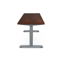 Стол с регулируемой высотой StolStoya ТИТАН рама серая и столешница МДФ шпон амер.орех 120х65 SE221ISAO12065
