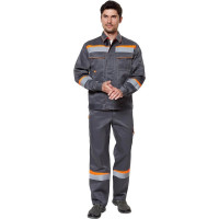 Костюм Эксперт Спецодежда Комфорт 1, серый/оранжевый, р. 60-62, рост 182-188 6446000027212