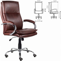 Офисное кресло BRABIX PREMIUM "Cuba EX-542", экокожа, коричневое, 532550