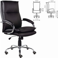 Офисное кресло BRABIX PREMIUM "Cuba EX-542", экокожа, черное, 532549