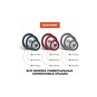 Универсальная крышка для любой сковороды и кастрюли DASWERK 3 размера (22-24-26 см) бордовая 607587