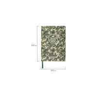 Блокнот BRAUBERG VISTA Military А5, 143x210 мм, под кожу, гибкий, 80 л 112085