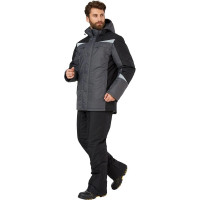 Куртка Эксперт Спецодежда Дэлф, серый/черный, р. 52-54, рост 182-188 6446000025690