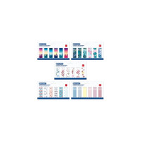 Магнитные закладки для книг BRAUBERG MIX 3, набор 30 шт, 60x20 мм 113179