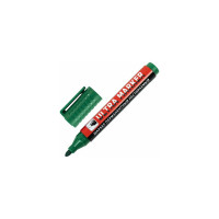 Перманентный маркер ULTRA MARKER BRAUBERG, зеленый, 3,5 мм с клипом 12 шт 152207