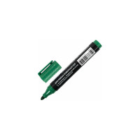 Перманентный маркер ULTRA MARKER BRAUBERG, зеленый, 3,5 мм с клипом 12 шт 152207