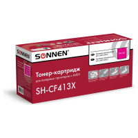 Лазерный картридж SONNEN SH-CF413X для HP LJ M477/M452, высшее качество, пурпурный, 6500 страниц 363949