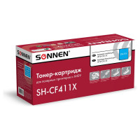 Лазерный картридж SONNEN SH-CF411X для HP LJ Pro M477/M452, высшее качество, голубой, 6500 страниц 363947