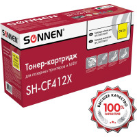 Лазерный картридж SONNEN SH-CF412X для HP LJ Pro M477/M452, высшее качество, желтый, 6500 страниц 363948