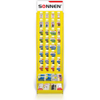 Напольная стойка для размещения товара SONNEN 205x60x50 см, 25 крючков, 2 полки, металл 504995