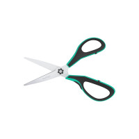 Ножницы Berlingo Easycut 350 18 см, бирюзовые, эргономичные ручки, мягкие вставки, европодвес DNn_18035_b