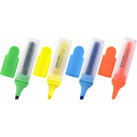 Набор текстовыделителей BRAUBERG FLUO 4 шт, ассорти, линия 1-5 мм 150403