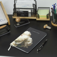 Блокнот BRAUBERG VISTA Bloom А5 143x210, под кожу, твердый, срез фольга 80 листов 112071