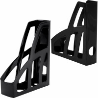 Вертикальный лоток для бумаг BRAUBERG FILE 250x75x300 мм, черный 238111