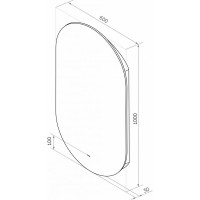 Зеркало с теплой подсветкой Art&Max Torino AM-Tor-600-1000-DS-C