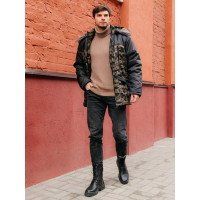 Утепленная куртка ООО ГУП Бисер Альбатрос КМФ лес/черный, размер 44-46, рост 170-176 4640100809545