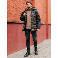 Утепленная куртка ООО ГУП Бисер Альбатрос КМФ лес/черный, размер 60-62, рост 170-176 4670132026276