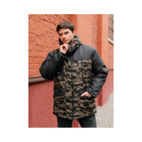 Утепленная куртка ООО ГУП Бисер Альбатрос КМФ лес/черный, размер 68-70, рост 170-176 4670132026290