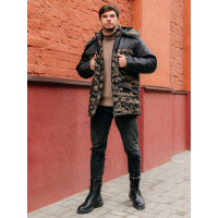 Утепленная куртка ООО ГУП Бисер Альбатрос КМФ лес/черный, размер 68-70, рост 170-176 4670132026290
