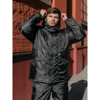 Утепленная куртка ООО ГУП Бисер Альбатрос Оксфорд, черная, размер 52-54, рост 182-188 4670132026214