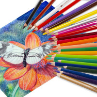 Цветные карандаши BRAUBERG PREMIUM AQUARELLE акварельные, 24 цвета, грифель мягкий 4 мм 181673