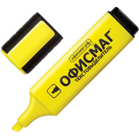 Текстовыделитель желтый ОФИСМАГ, линия 1-5 мм 12 шт 151203