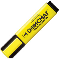 Текстовыделитель желтый ОФИСМАГ, линия 1-5 мм 12 шт 151203