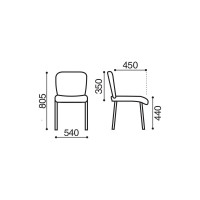 Стул для персонала и посетителей, хромированный каркас, кожзам бежевый, BRABIX Iso CF-001 531425
