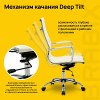 Кресло руководителя компьютерное рабочее офисное/для дома BRABIX Energy Ex-509, экокожа, хром, подлокотники 531166