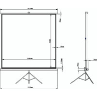Проекционный экран BRAUBERG TRIPOD 236730