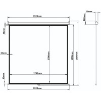 Проекционный экран BRAUBERG WALL 236726