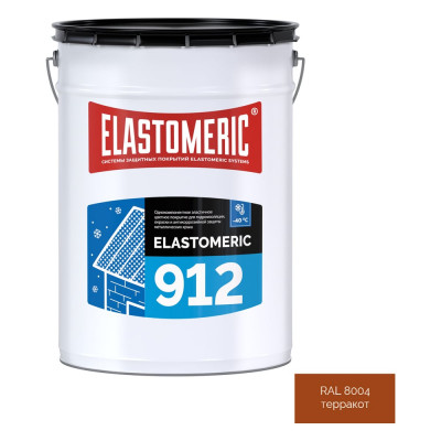 Зимняя гидроизоляционная мастика для металлических кровель Elastomeric Systems elastomeric 912 терракотовый, 20 кг 912016