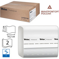 Салфетки VEIRO Professional Comfort 220 шт 2-слойные белые 210x162 V 127092 22595