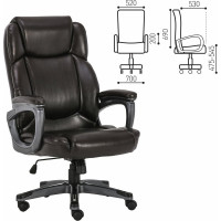 Компьютерное офисное кресло руководителя BRABIX PREMIUM Favorite EX-577, пружинный блок, рециклир. кожа 531936